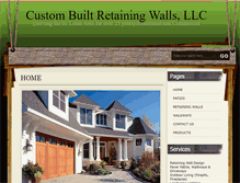Tablet Screenshot of custombuiltretainingwalls.com